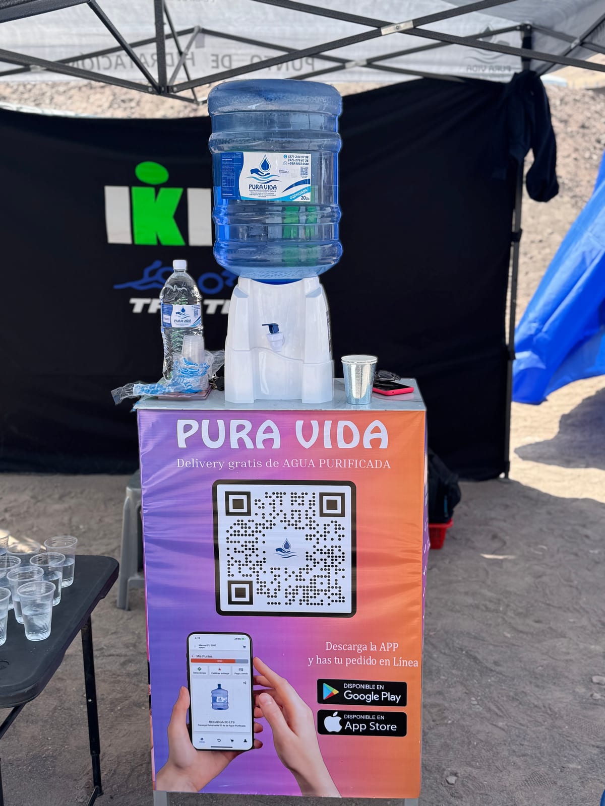 Stand de Pura Vida con el Club de Triatlón Ikike Tri Team